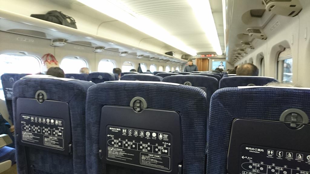 新幹線700系の座席
