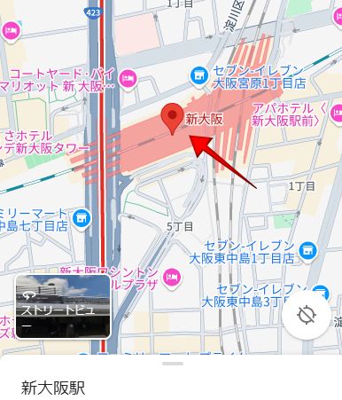 地図上の場所を選択する